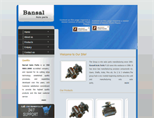 Tablet Screenshot of bansalautoparts.com